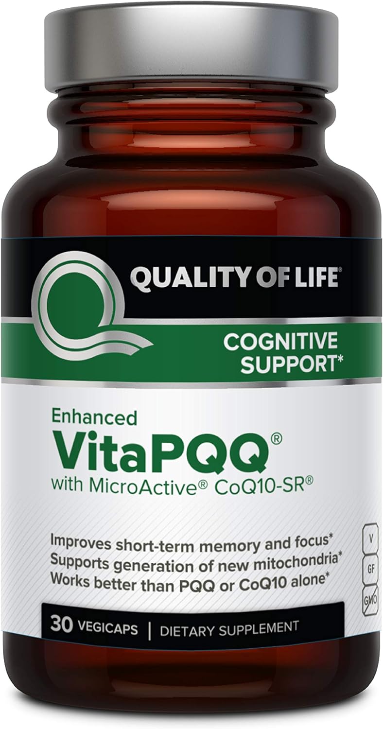 PQQ with CoQ10 –Quality of Life Enhanced VitaPQQ Premium Supplement - 30 Vegicaps