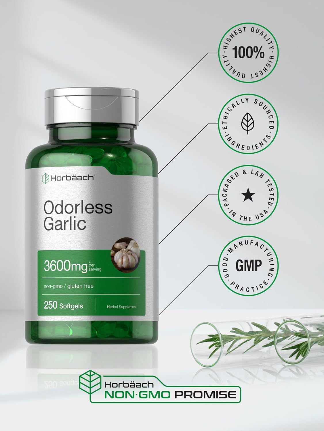 Odorless Garlic Softgels 250 Count