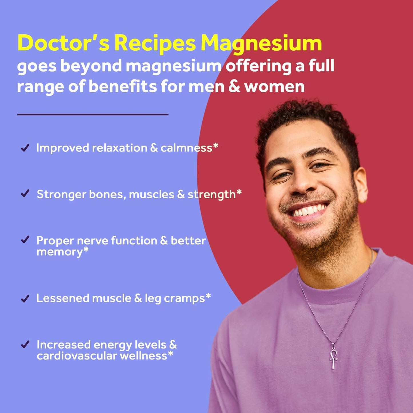 Doctor's Recipes Magnesium Glycinate for Men & Women- 90 capsules