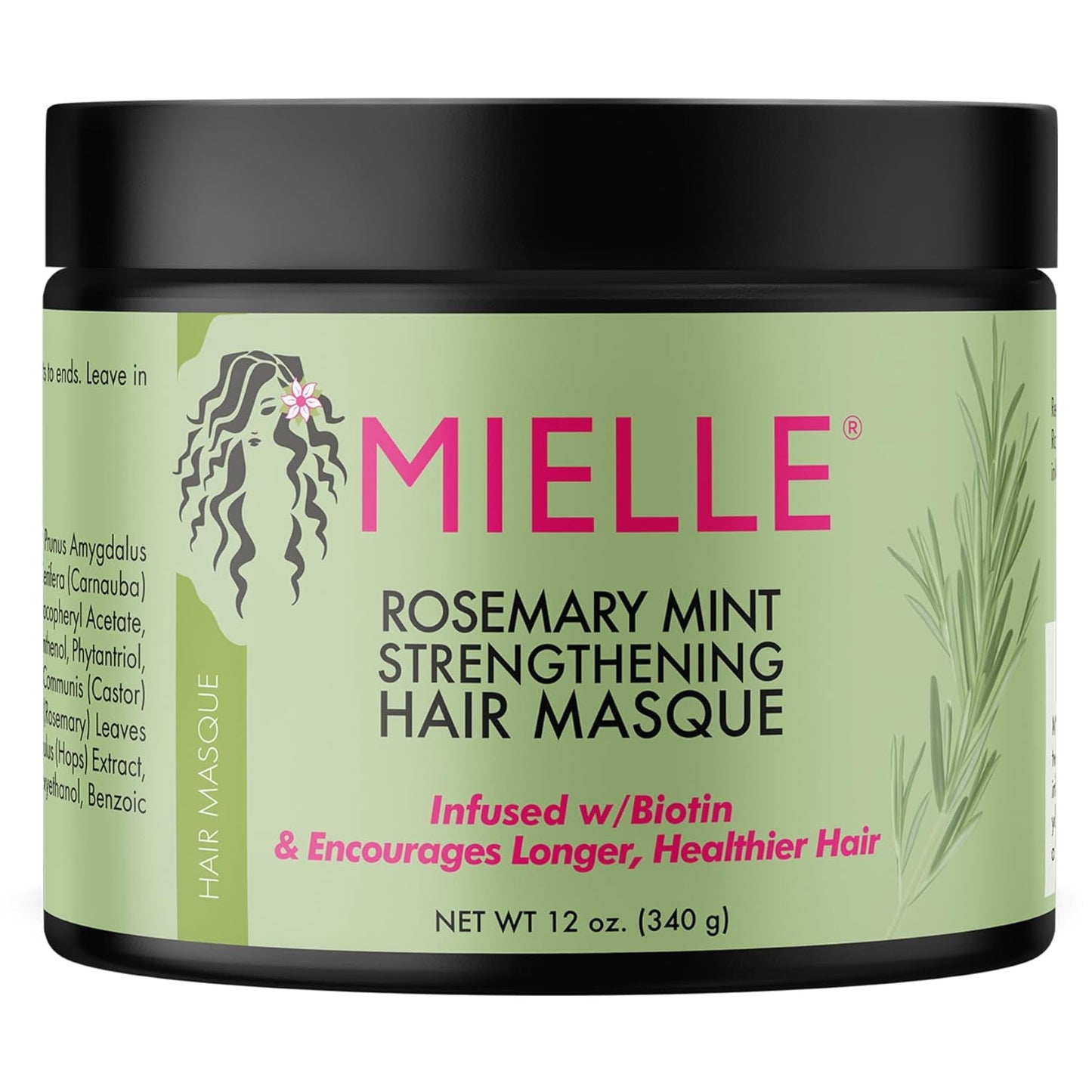 Mielle Organics Rosemary Mint Strengthening Hair Masque, Essential Oil & Biotin