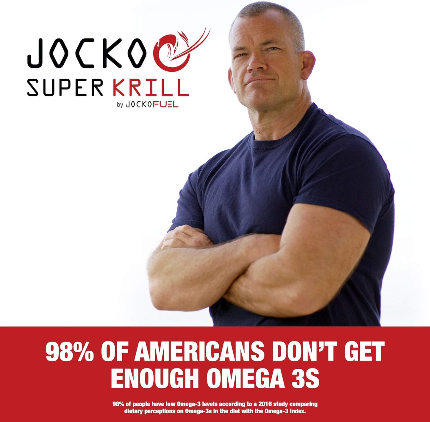 Jocko Fuel Antarctic Krill Oil Omega 3 Fatty Acid  DHA & EPA - 1000mg Softgels