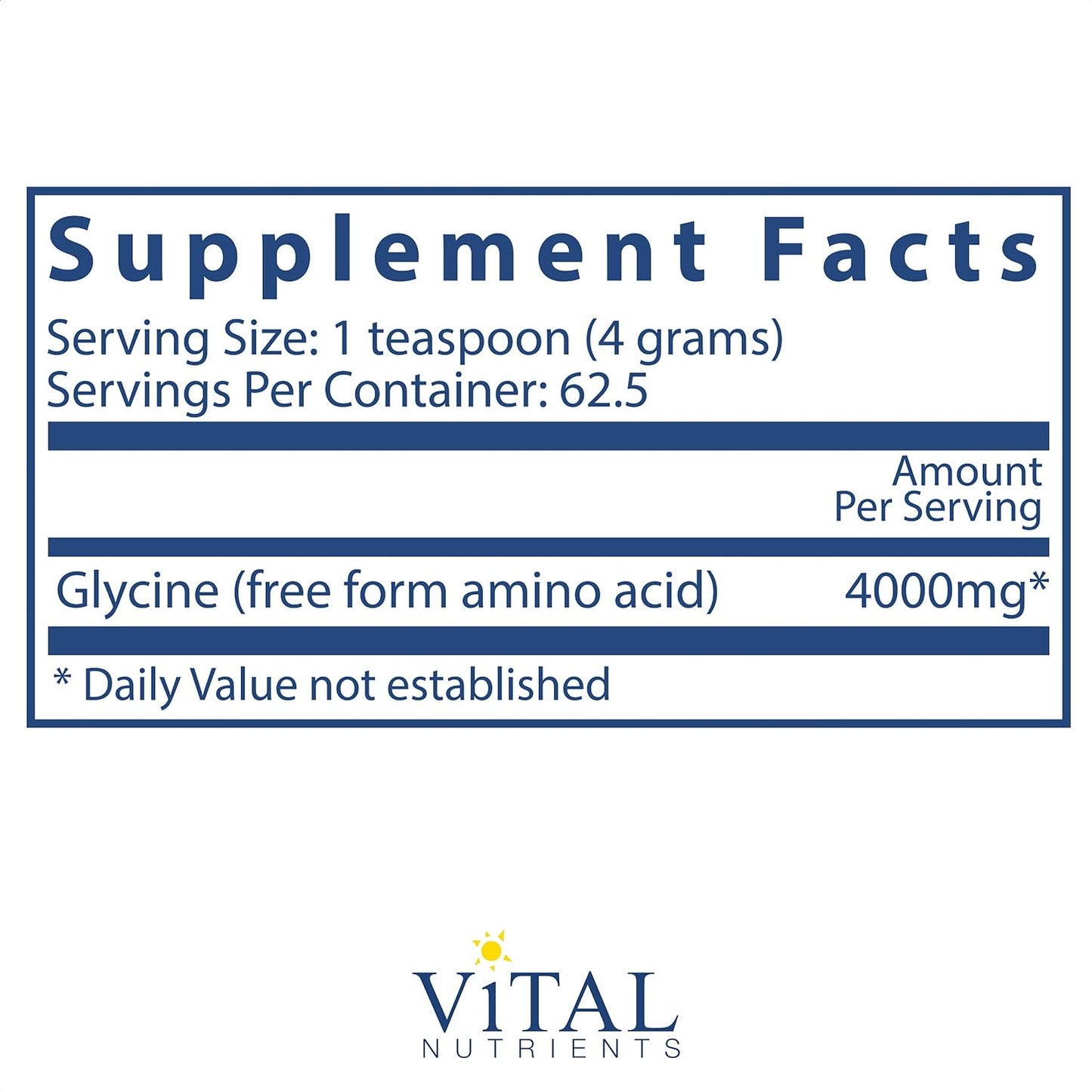 Vital Nutrients Glycine Powder