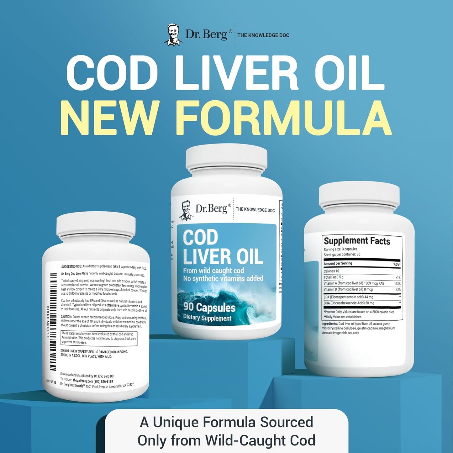 Dr. Berg Cod Liver Oil  90 Capsules