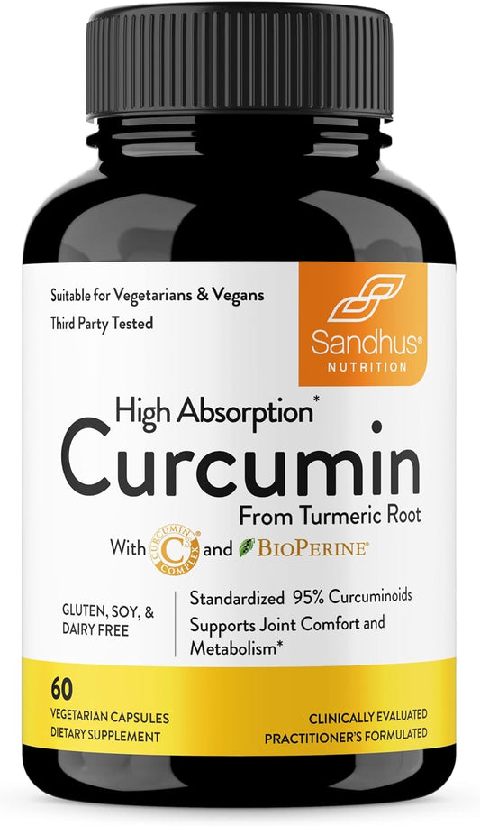 Sandhu's Curcumin C3 Complex with BioPerine 60 Capsules