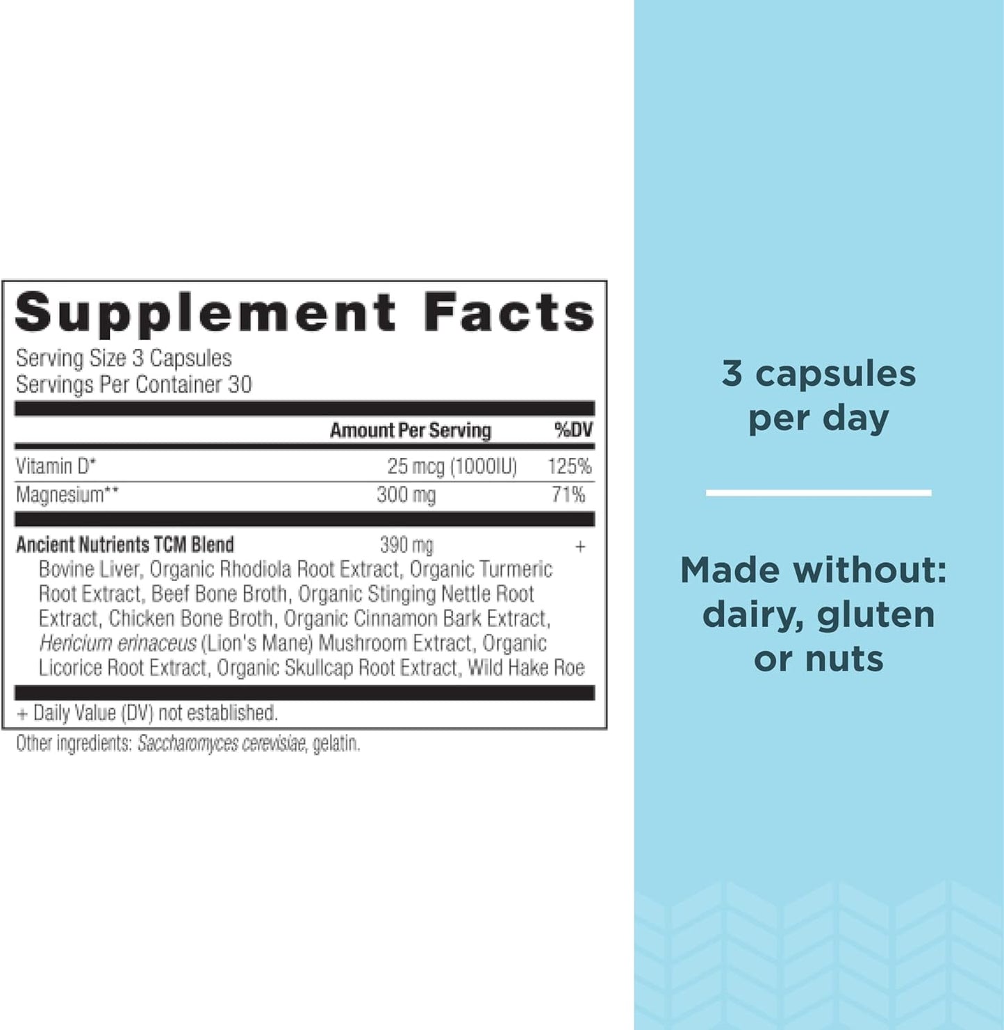 Magnesium Supplement by Ancient Nutrition, Magnesium ,90 Capsules