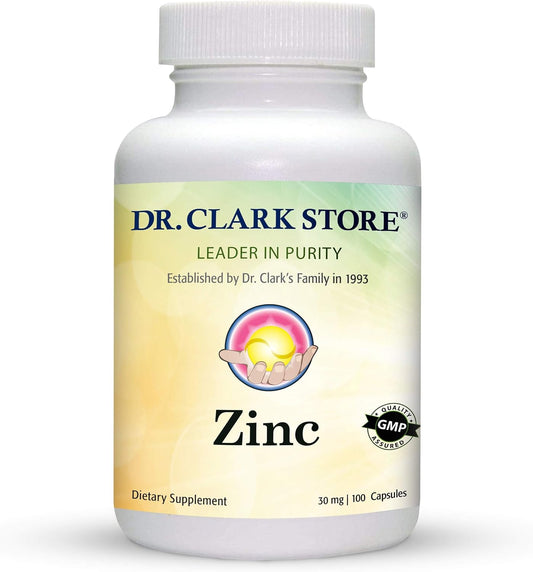 Dr Clark ZThyroid Support Immune System zinc 30mg, 100 Gelatin Capsules