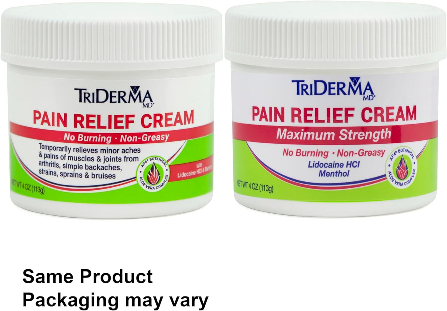 TriDerma Pain Relief Cream Maximum Strength for Heel and Foot Pain, 4 oz