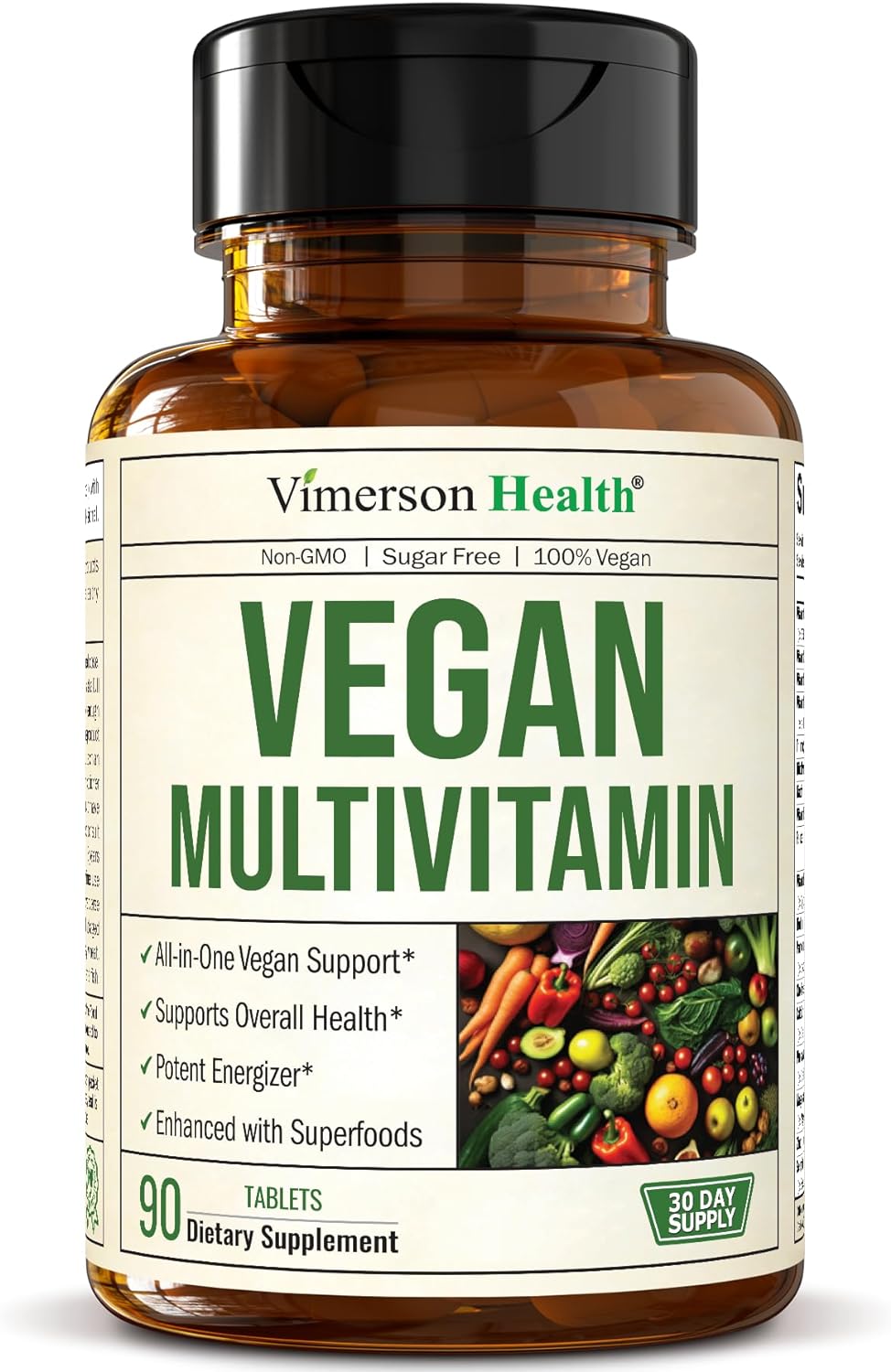 Vegan Multivitamins for Women & Men - Multivitamin & Multimineral Supplements 90 Tablets