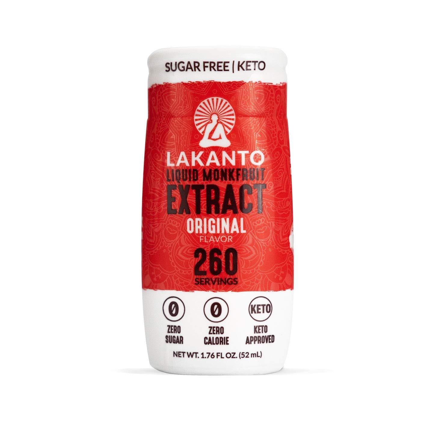 Lakanto Liquid Monk Fruit Extract Drops - Zero Calorie, Zero Sugar,(Original - 1.76 Fl Oz - Pack of 1)