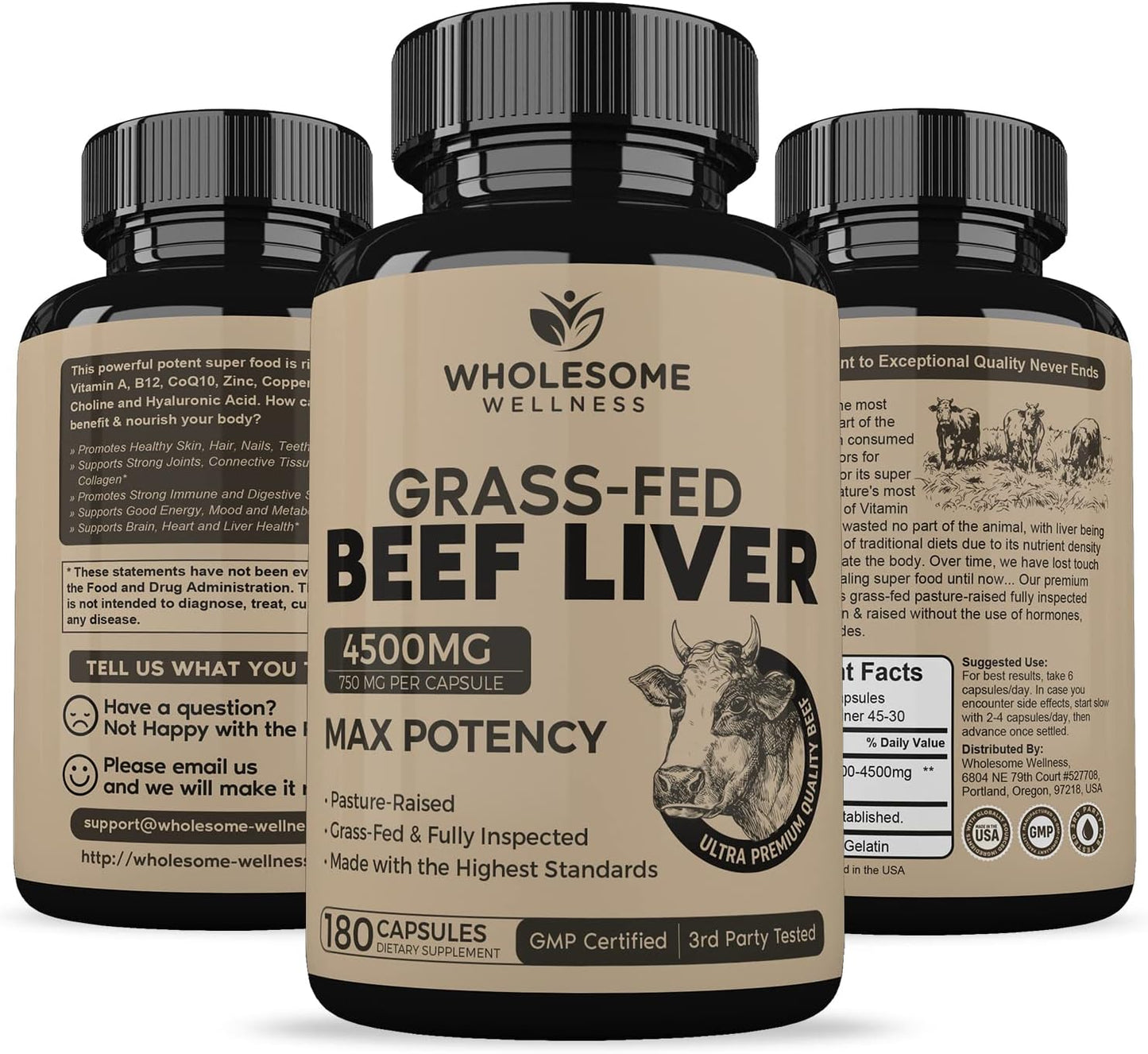 Grass Fed Desiccated Beef Liver 180 Pills