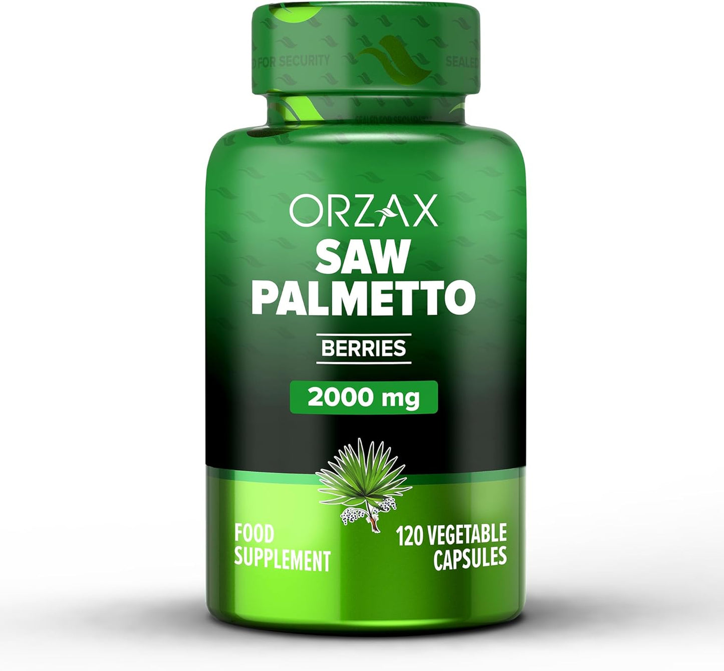 ORZAX Prostate Supplement with Saw Palmetto Extract 2000 mg for Men -120 count