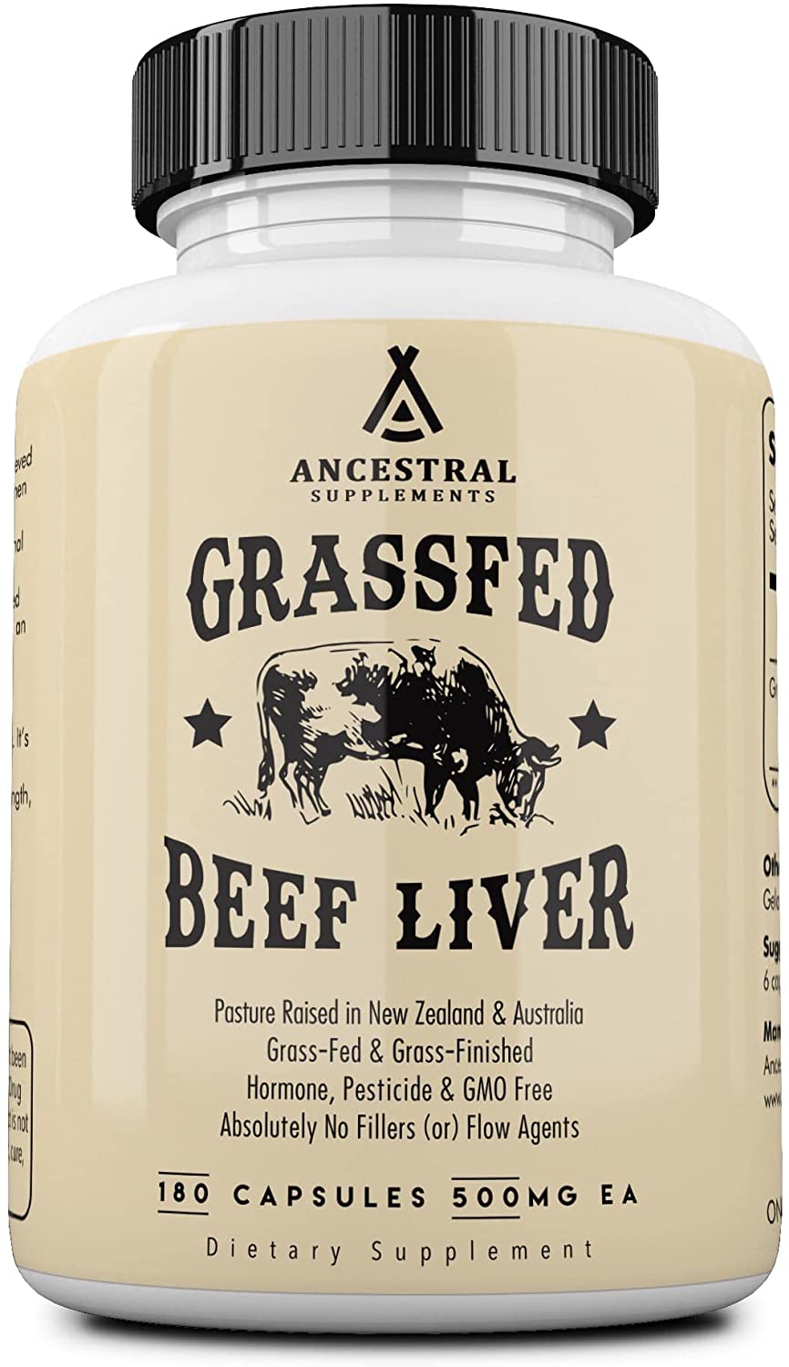 Ancestral Supplements Grass Fed Beef Liver 180 Capsules