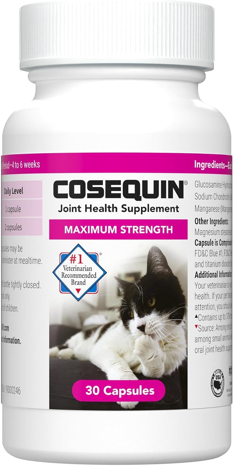 Nutramax Cosequin Joint Health Supplement for Cats - With Glucosamine and Chondroitin, 30 Capsules