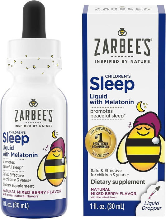 Zarbee's Kids Sleep Supplement Liquid with 1mg Melatonin