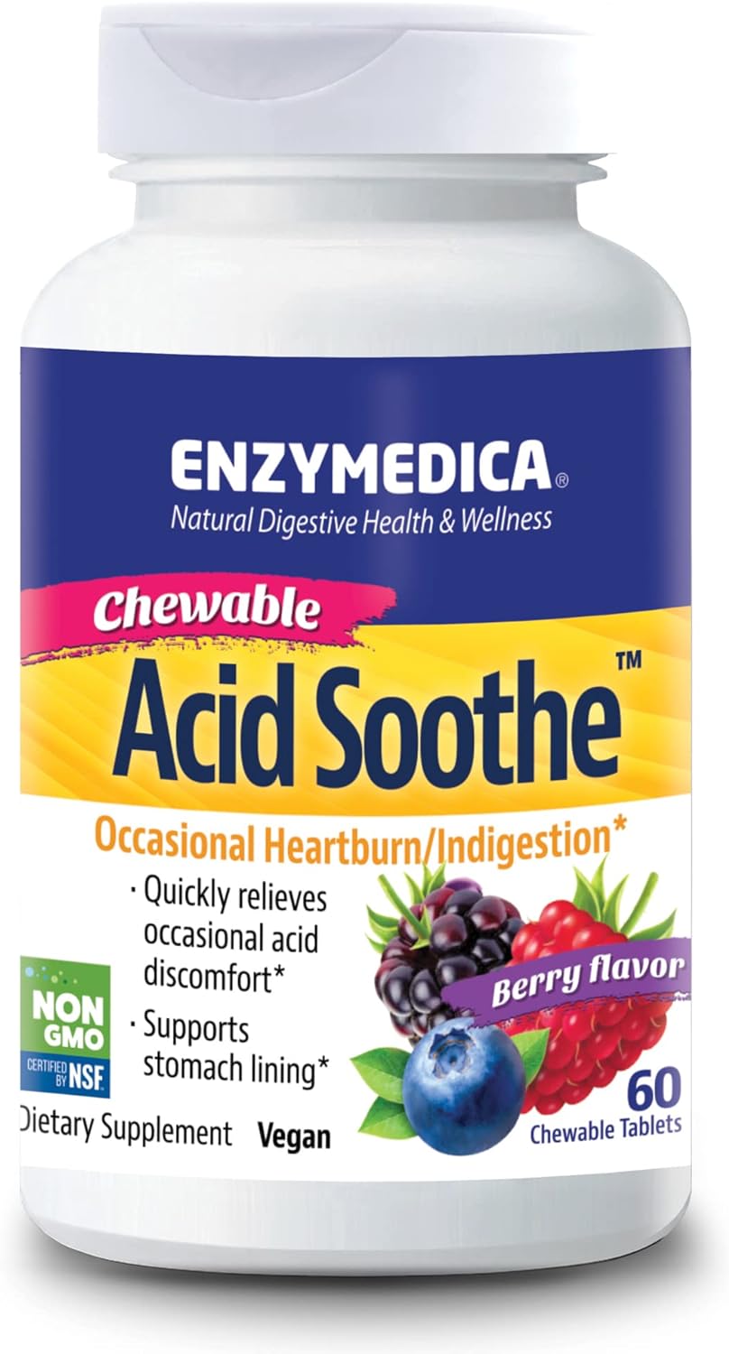 Enzymedica, Acid Soothe Chewable, Promotes Relief  60 count