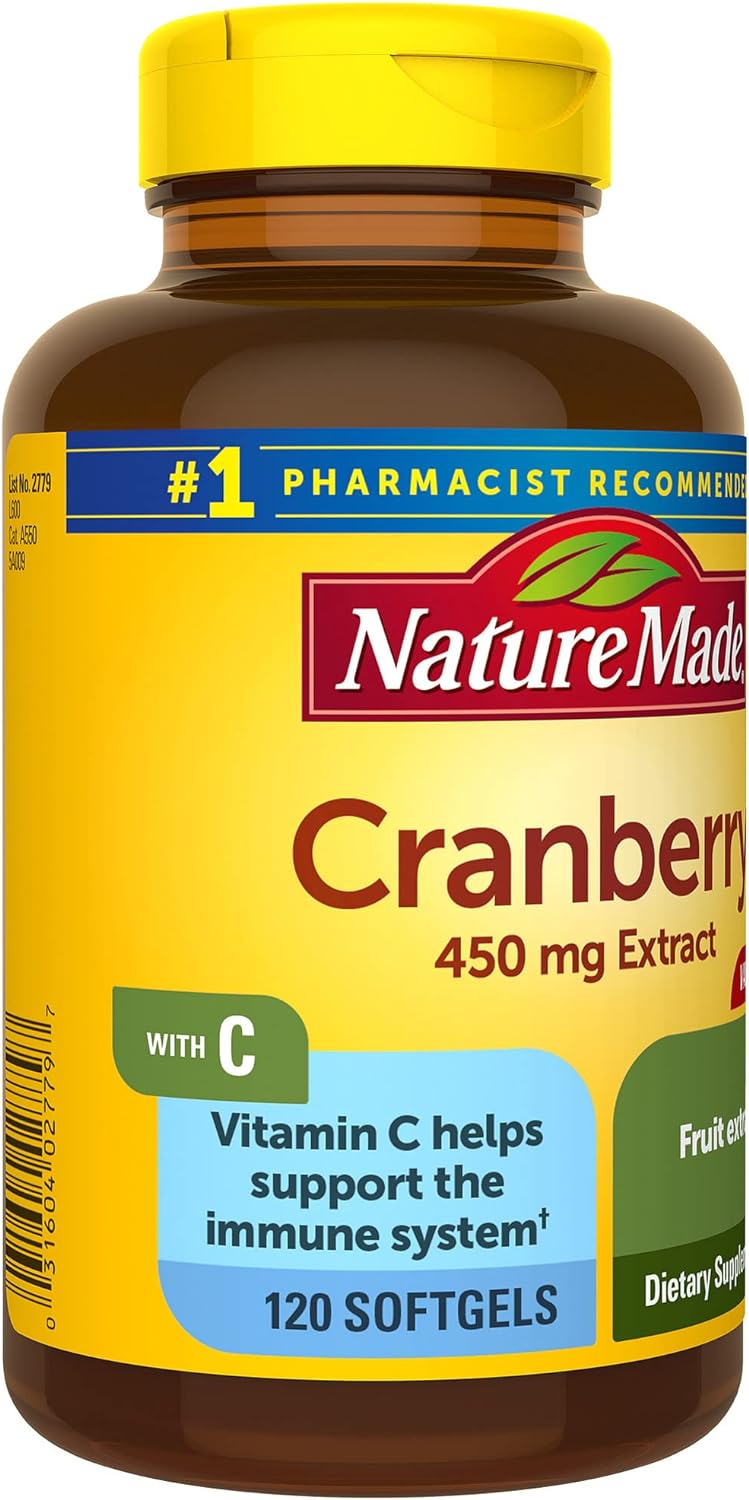 Nature Made Cranberry with Vitamin C,120 Softgels