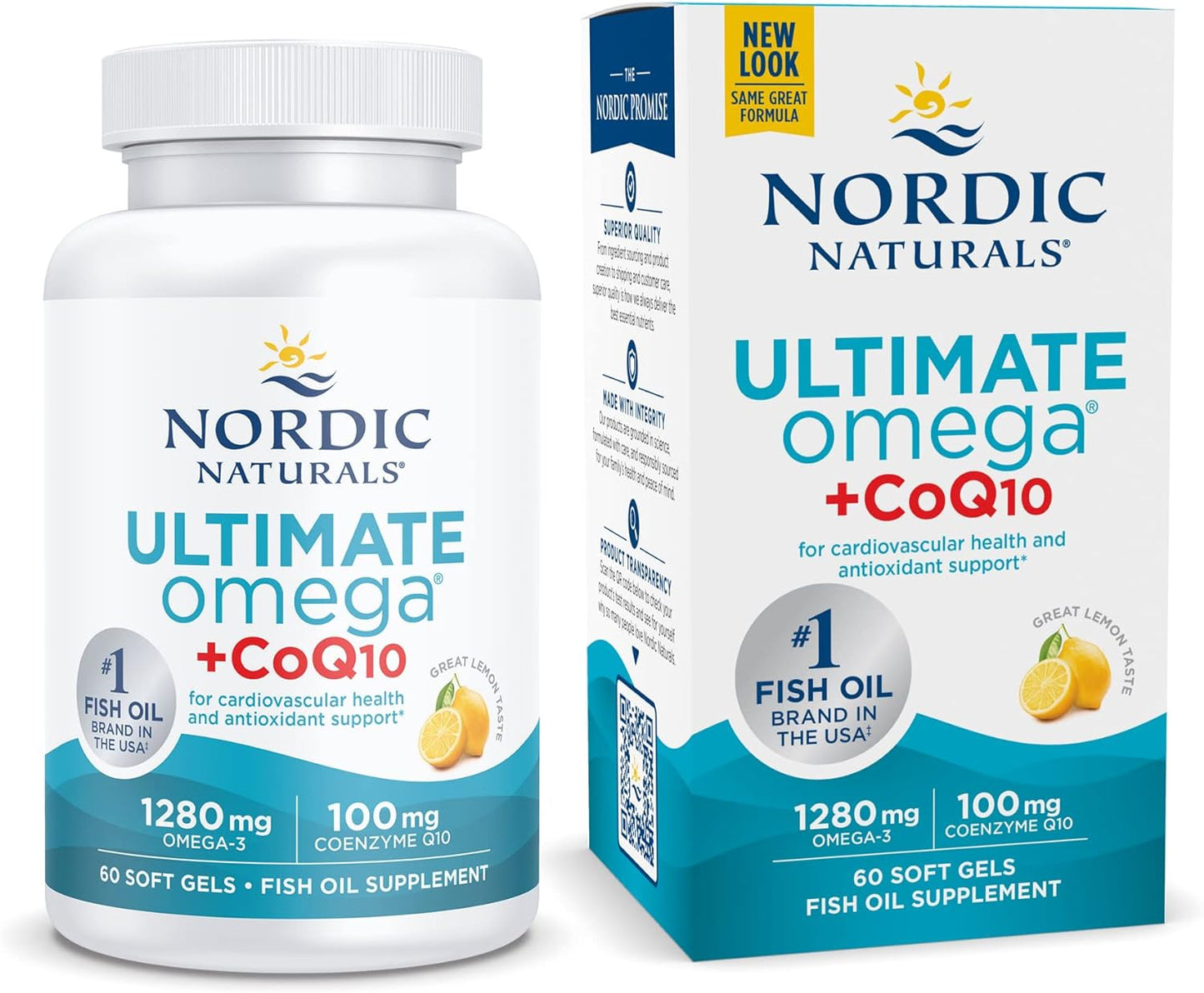 Nordic Naturals Ultimate Omega + CoQ10,  Lemon - 60 Soft Gels