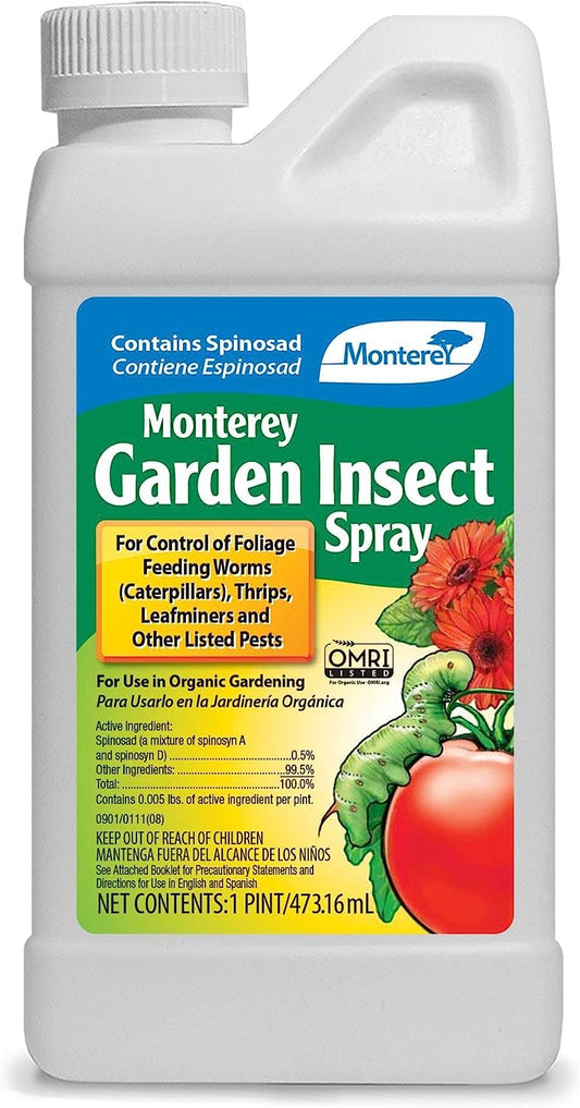 Monterey LG6150 Garden Insect Spray, Insecticide & Pesticide with Spinosad Concentrate, 16 oz