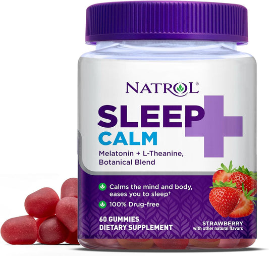 Natrol Sleep+ Calm, Drug Free Sleep Aid Supplement,  60 Count