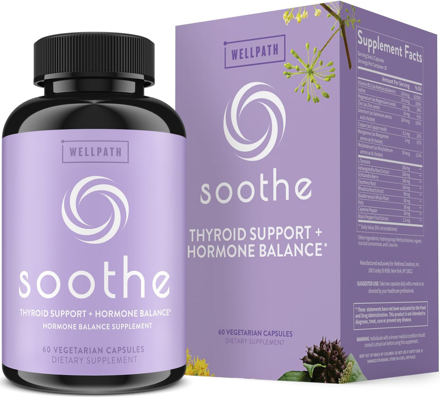 Soothe Thyroid Support for Women 60 ct