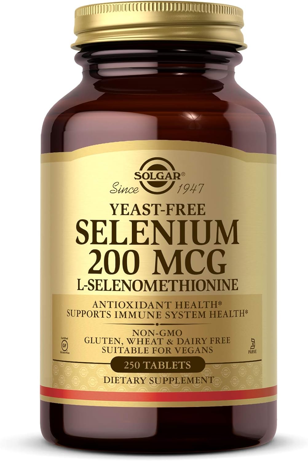 Solgar Yeast-Free Selenium ,Supports Antioxidant & Immune System Health 250 Tablets