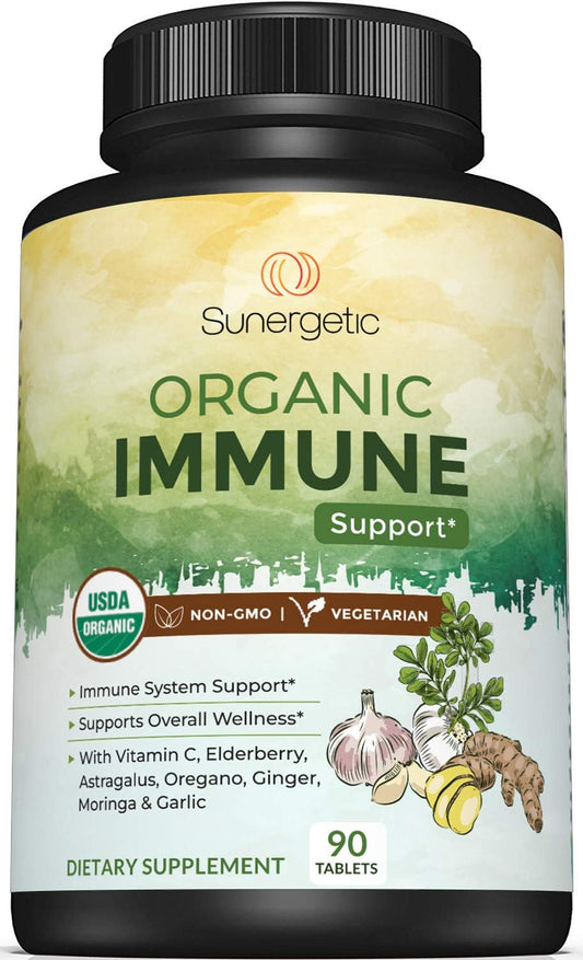 USDA Organic Immune Support Supplement –90 Immune Tablets