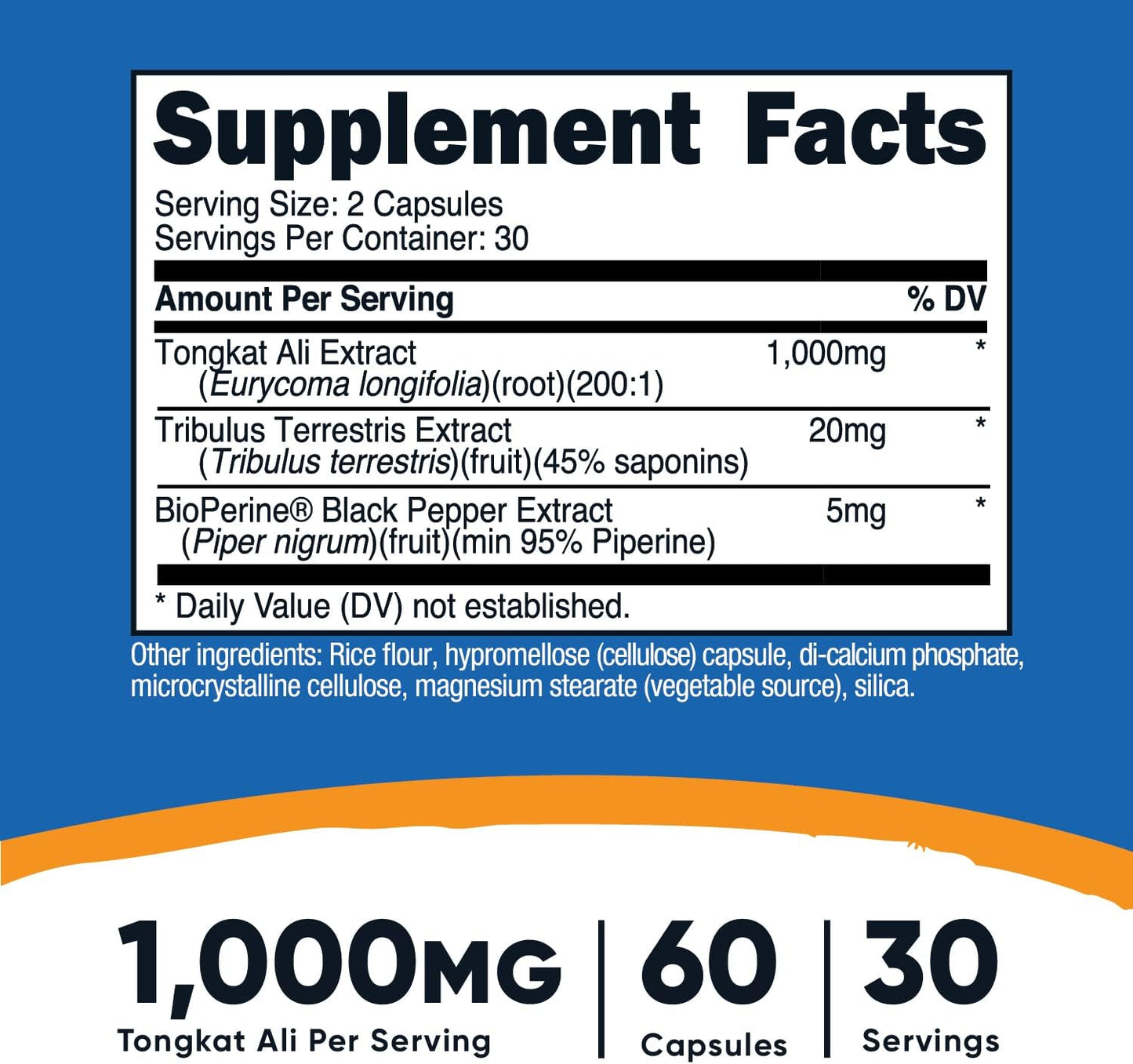 Nutricost Tongkat Ali 1,000mg 60 Capsules