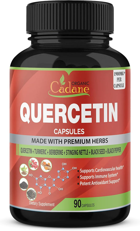 Organic Cadane Quercetin Extract  90 Capsules