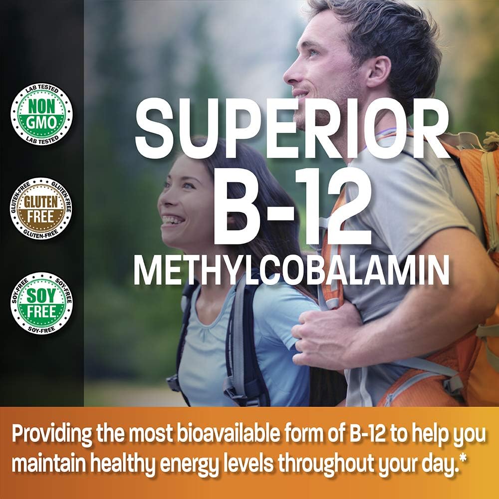 Bronson Methyl B12 Methylcobalamin Energy & Brain Support 60 Lozenges