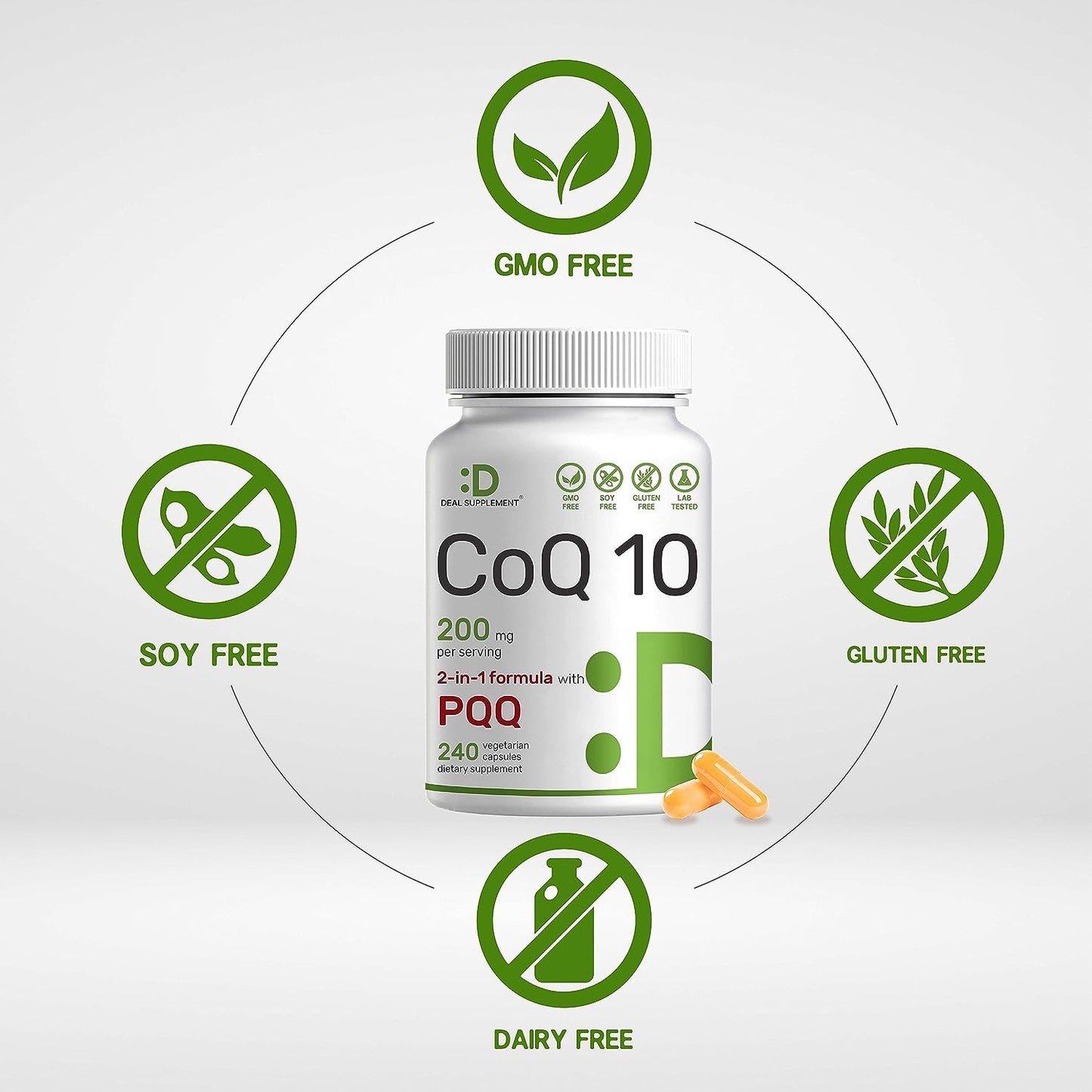 CoQ10  & PQQ , 240 Veggie Capsules