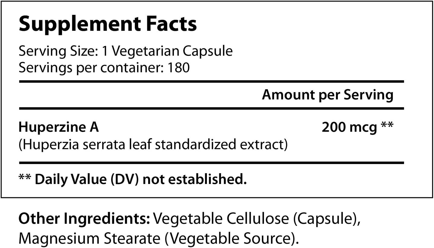 Huperzine A  180 Vegetarian Capsules