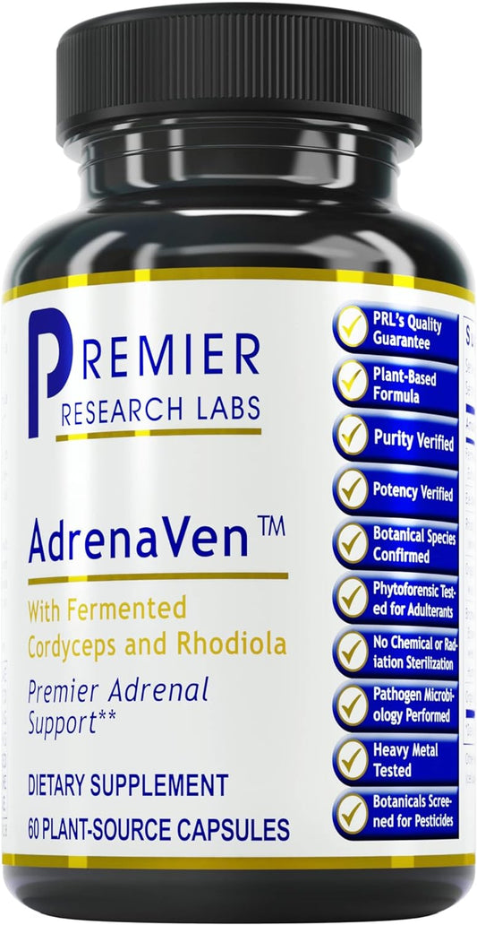 Premier Research Labs: 30 Servings-AdrenaVen - Adrenal Health Supplement - 60 Plant-Source Capsules