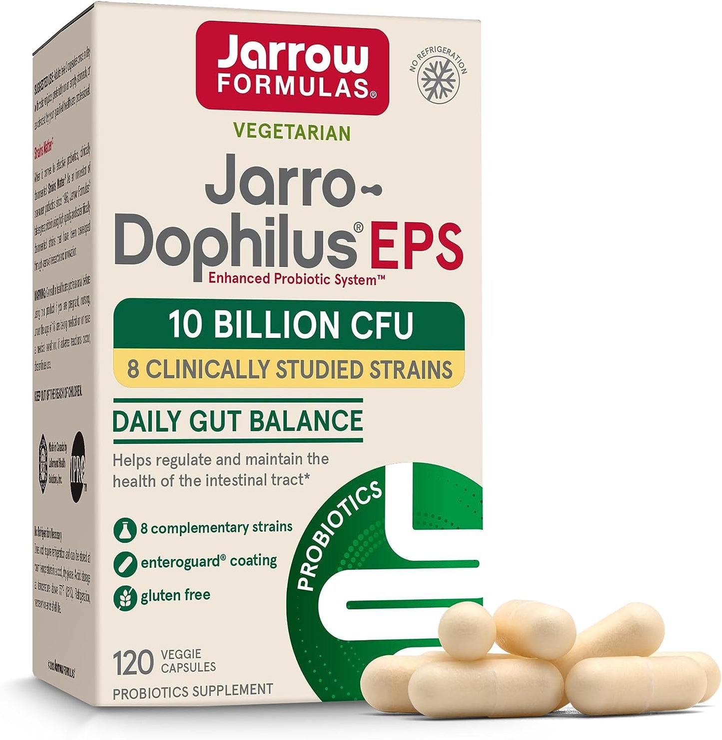 Jarrow Formulas Jarro-Dophilus EPS Probiotics  120 Veggie Capsules