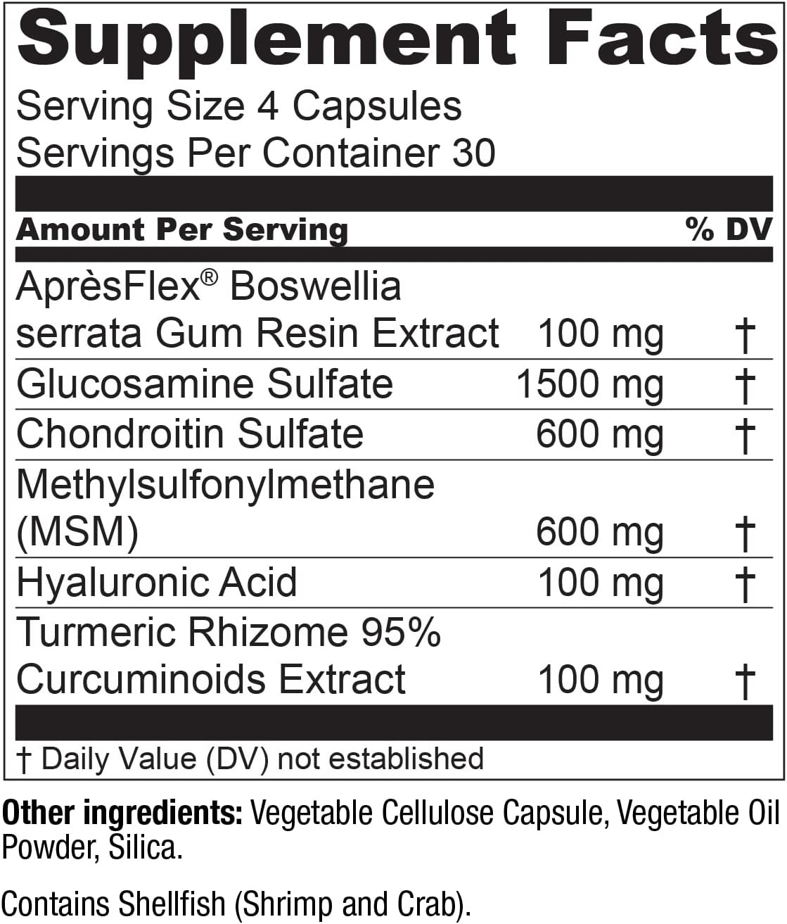 Live Conscious Glucosamine Chondroitin with MSM, Hyaluronic Acid, and More - MoveWell Joint Health Supplement-120 capsules