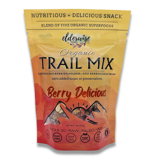 Elderwise Organics Trail Mix - Healthy Superfood Trail Mix - Berry Blend - 7oz