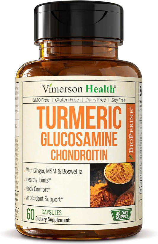 Turmeric & Glucosamine Chondroitin Joint Support Supplement - 60 Capsules