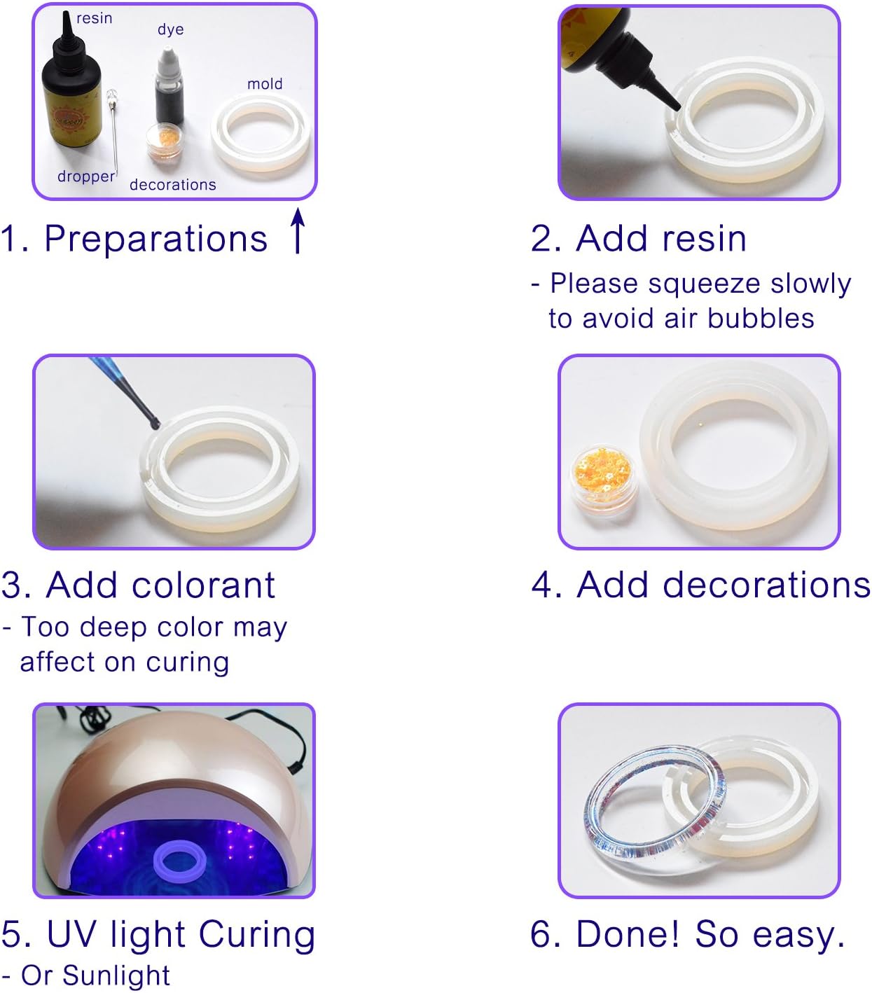 UV Resin 120g Transparent Ultraviolet Curing Epoxy Resin for DIY Jewelry Making