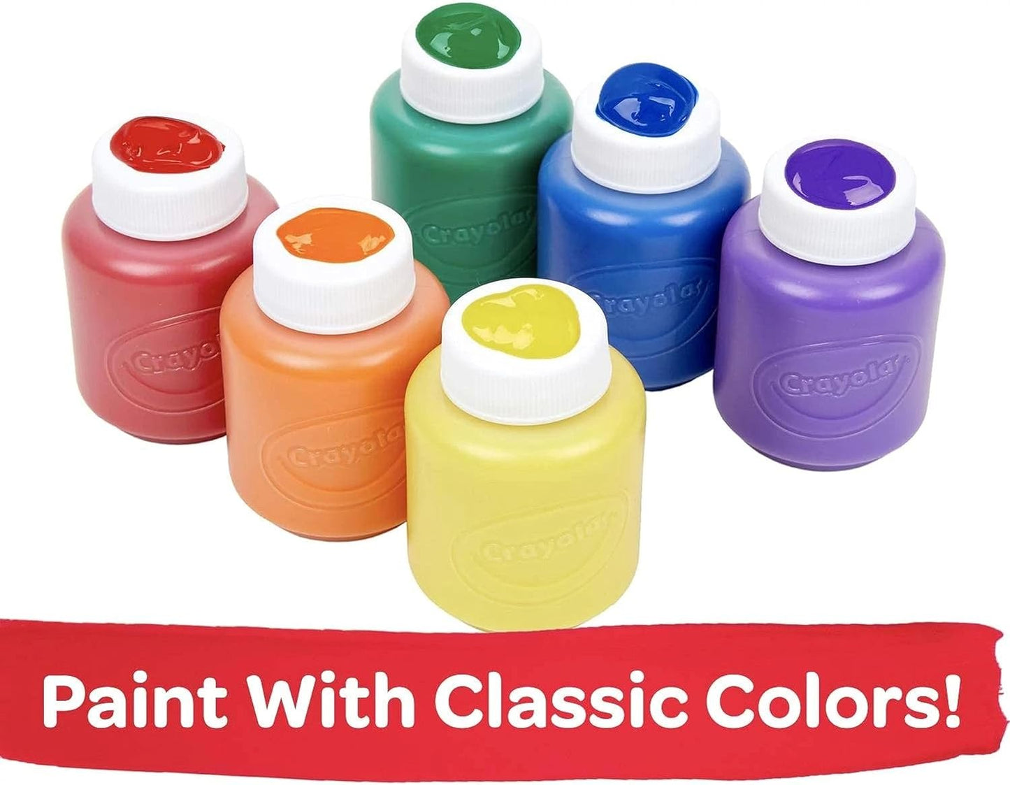 Crayola Washable Kids Paint Set (12ct), Classic and Glitter Paint for Kids