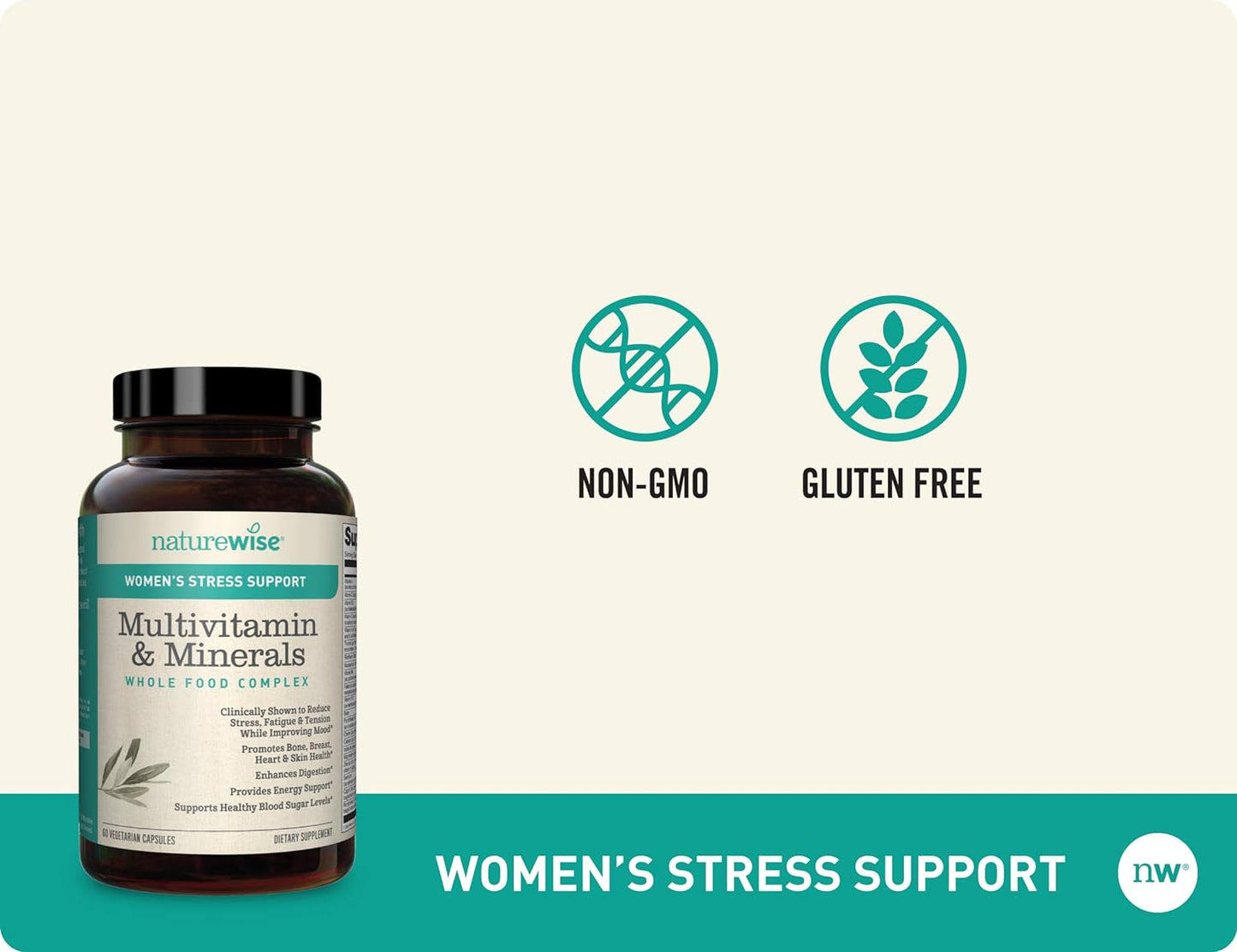 NatureWise Women’s Stress Support Multivitamin & Minerals 60 Capsule