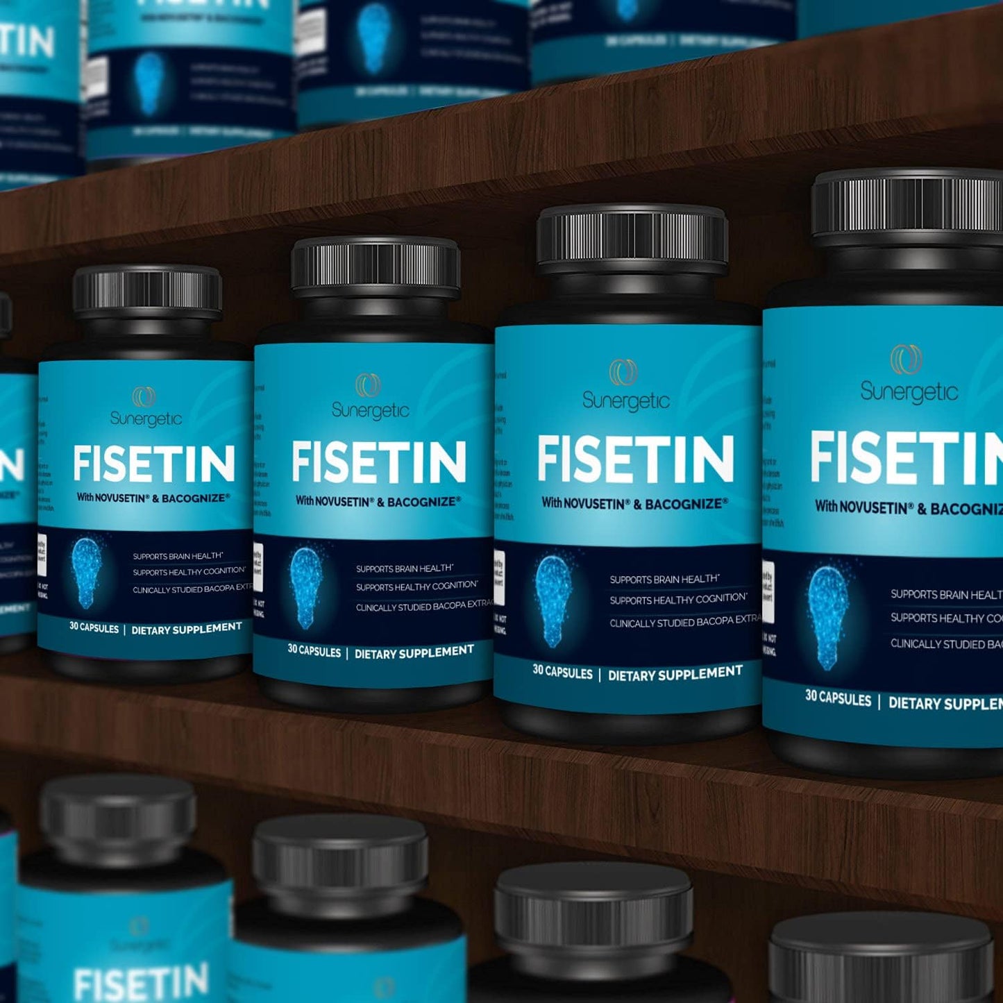 Premium Fisetin Supplement with Novusetin & Bacopa Extract to Support Memory- 30 Capsules