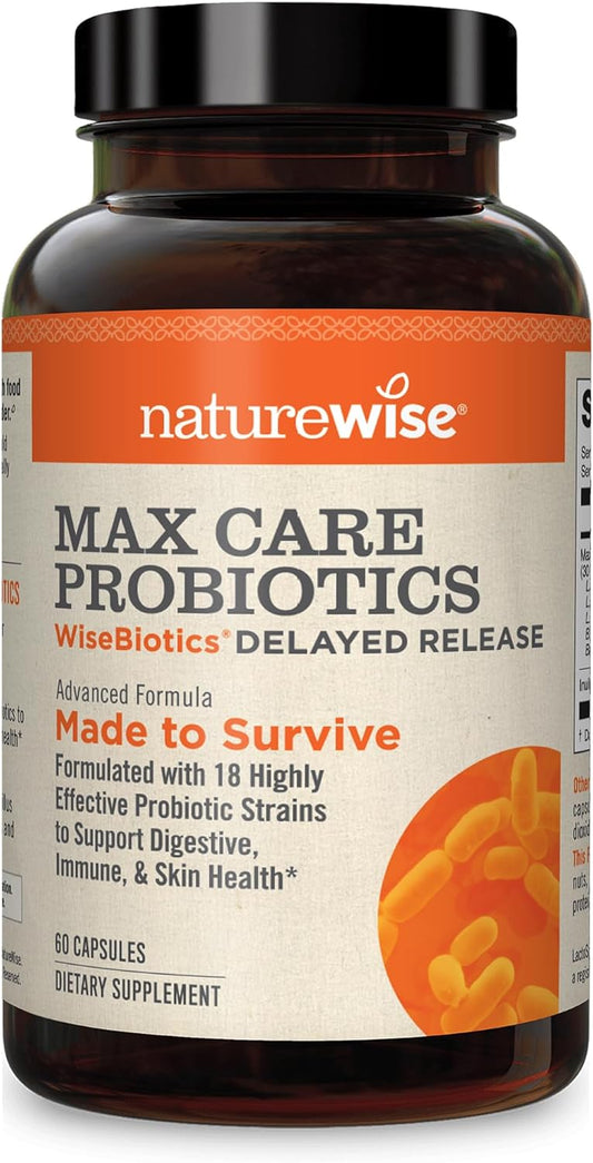 NatureWise Max Probiotics for Men & Women 60 Capsules