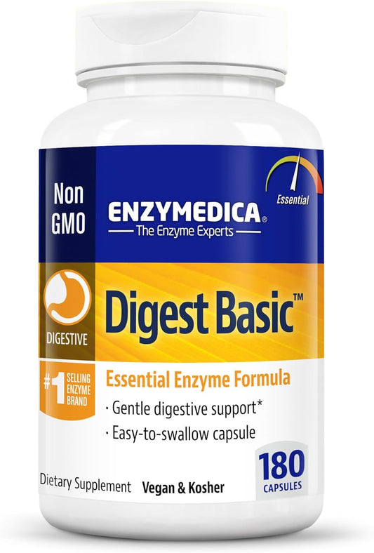 Enzymedica Digest Basic, Essential Enzyme Formula, 180 count