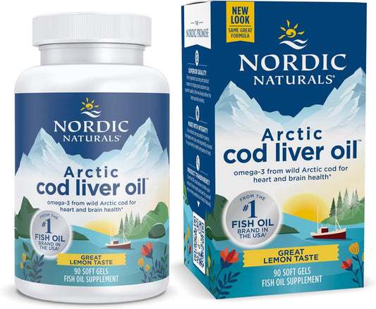 Nordic Naturals Arctic Cod Liver Oil, Lemon - 90 Soft Gels