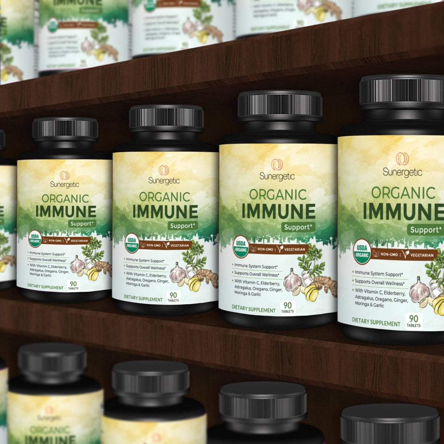 USDA Organic Immune Support Supplement –90 Immune Tablets