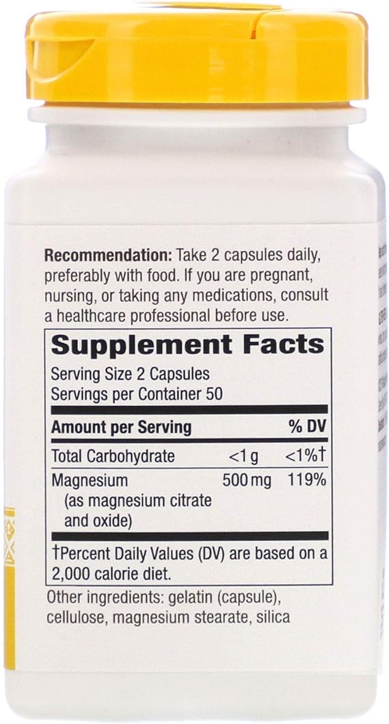 Nature's Way Magnesium,500 Mg, 100 Cap