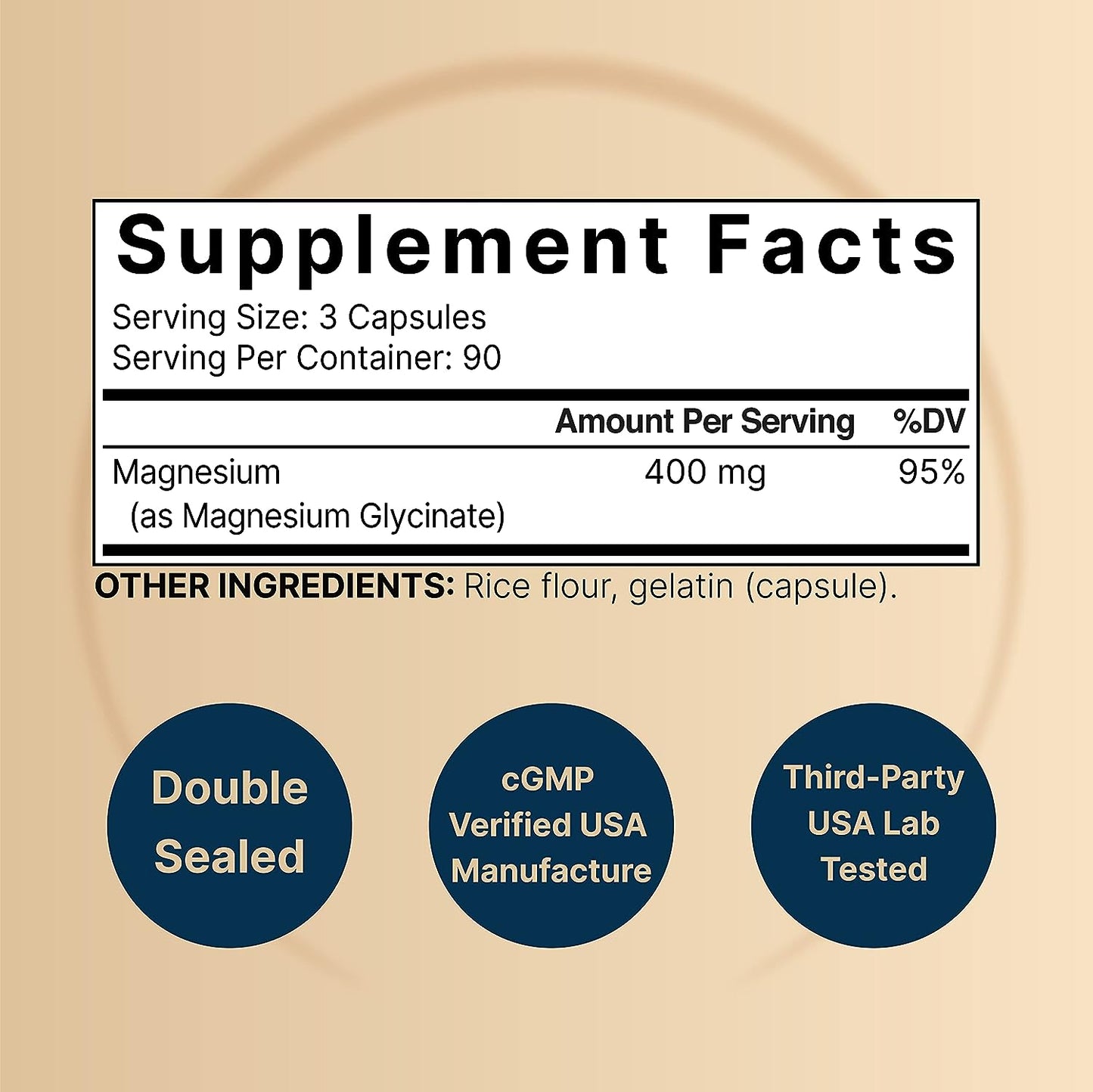 NatureBell Magnesium Glycinate  270 Capsules