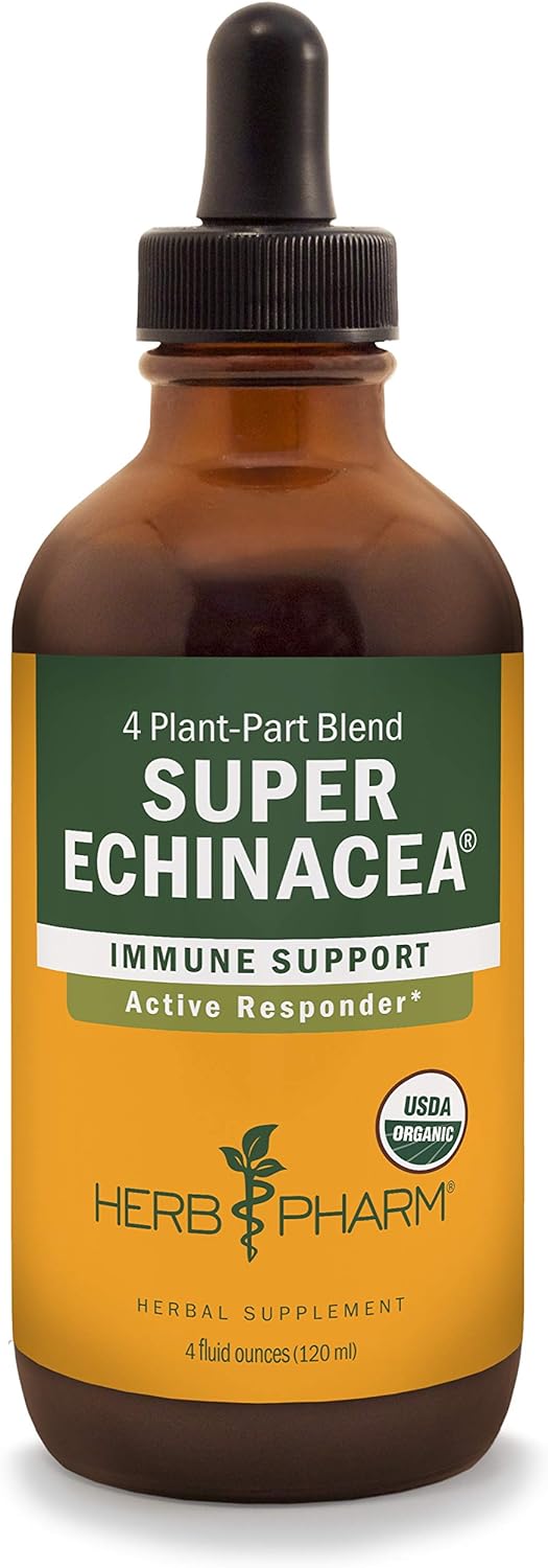 Herb Pharm Certified Organic Super Echinacea Liquid Extract 4 Oz