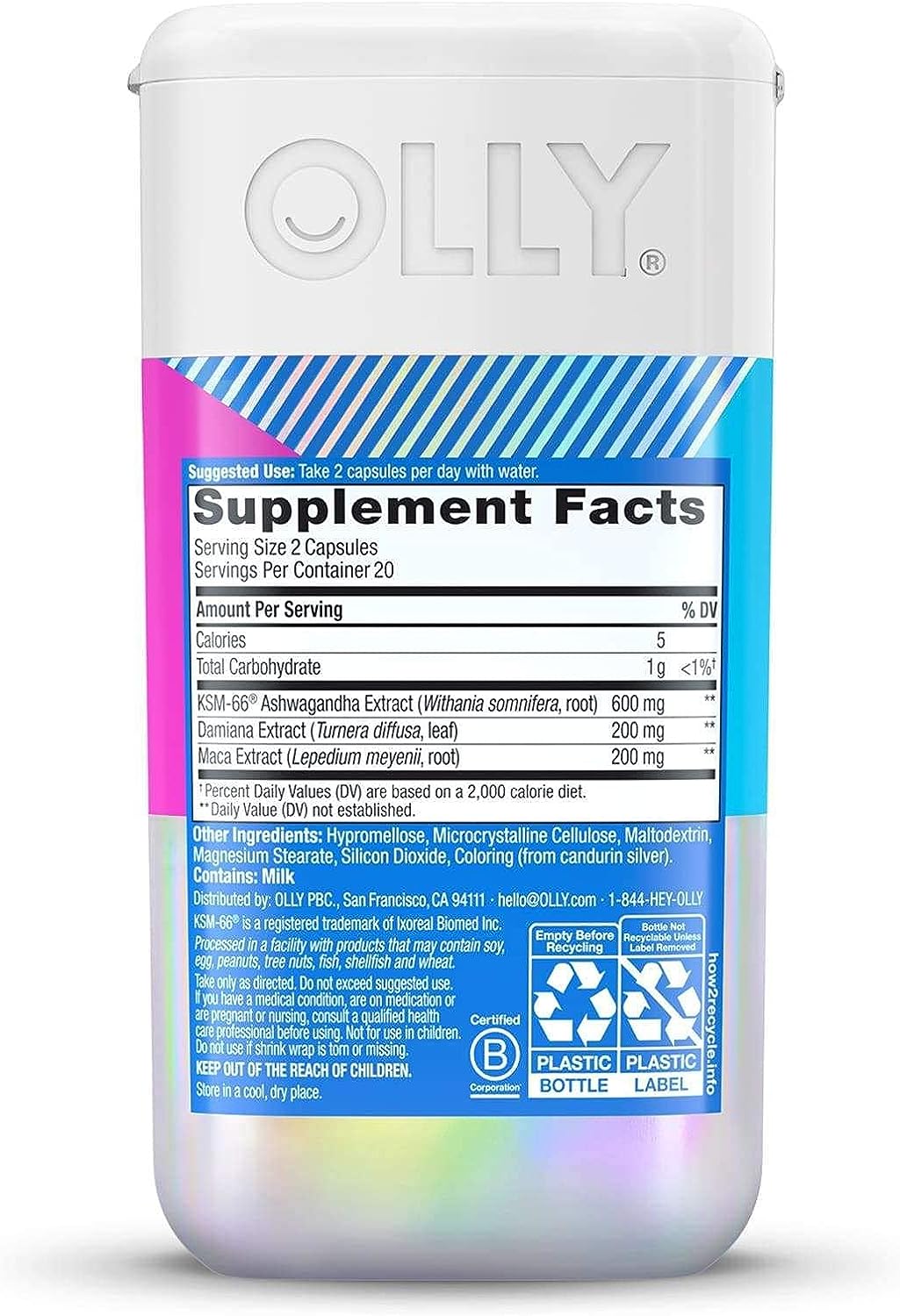 OLLY Lovin Libido Capsules,  Ashwagandha, Supplement for Women, (40 Count)