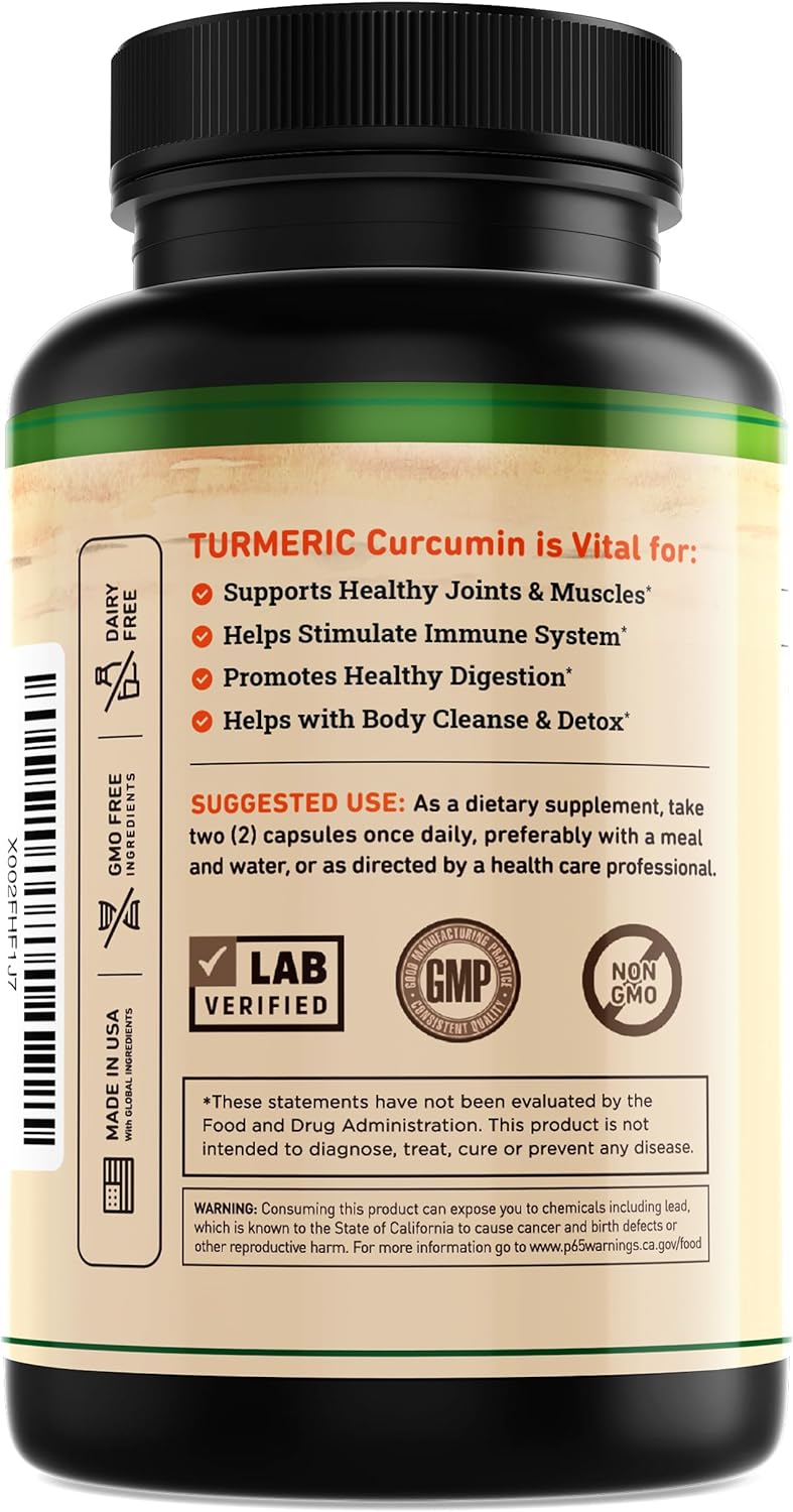 Turmeric and Ginger Supplement Apple Cider Vinegar 60 capsules