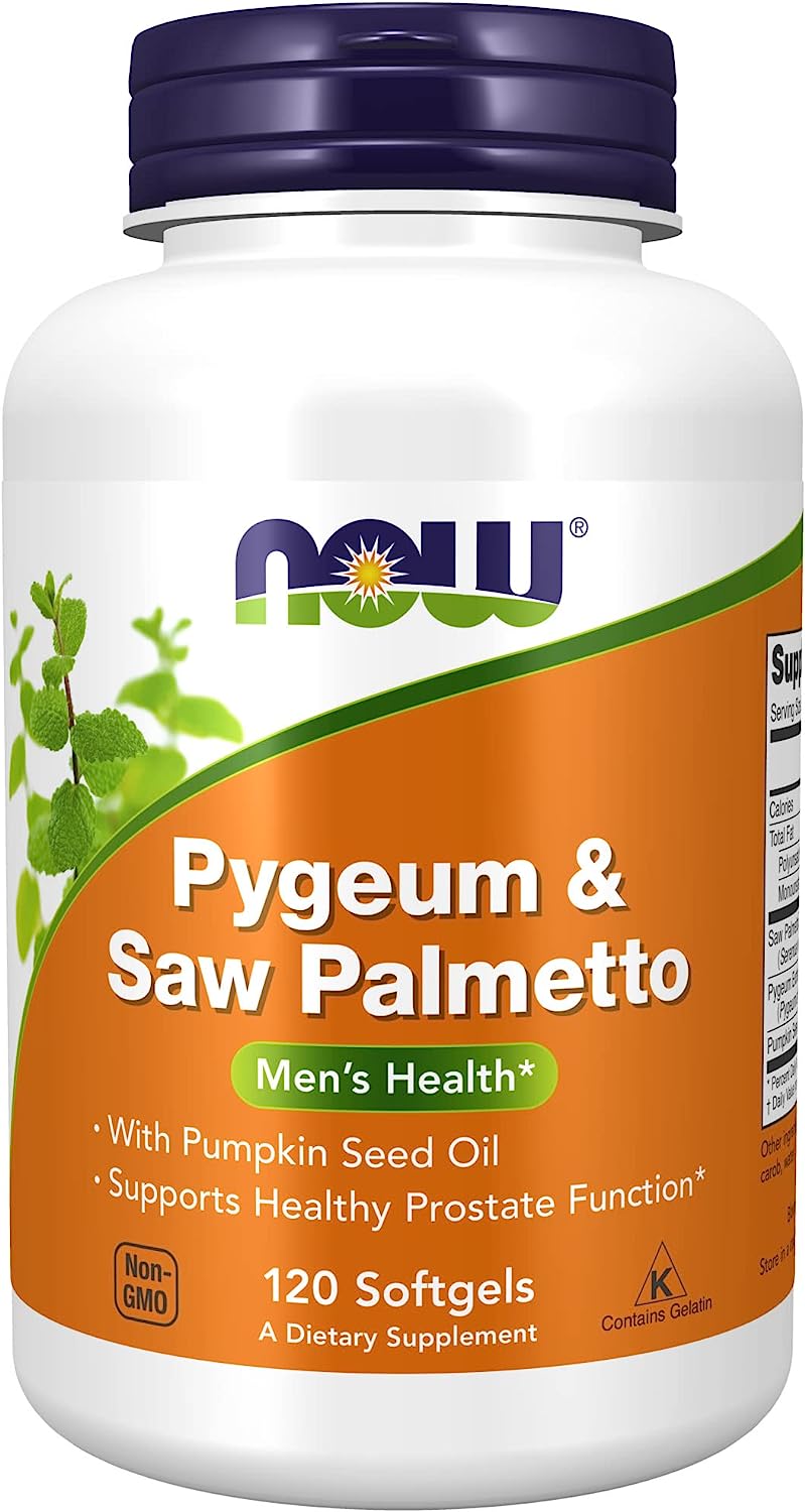 NOW Supplements, Pygeum & Saw Palmetto with Pumpkin Men's Health, 120 Count